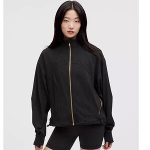 Lululemon relaxed define Jacket with Gold Accents size 8